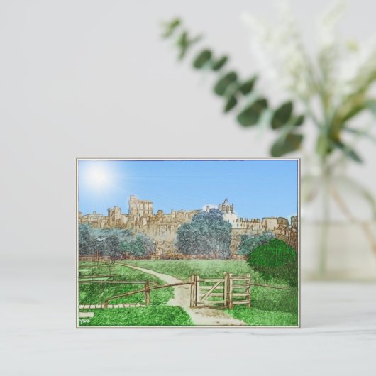 Windsor Castle, Briefkaart van 1891 (Staand voorkant)