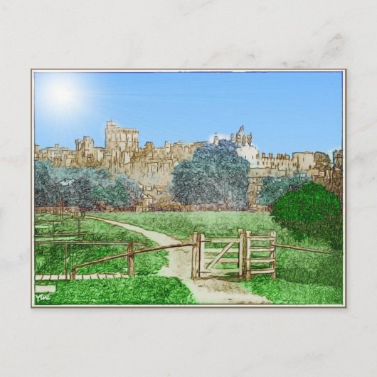 Windsor Castle, Briefkaart van 1891 (Voorkant)