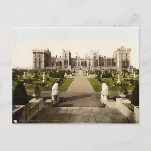 Windsor Castle East Terrace c.1895 Briefkaart (Voorkant)