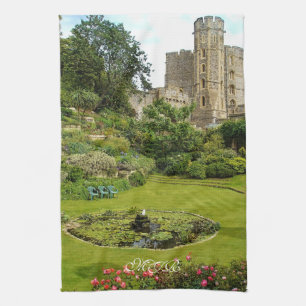 Windsor Castle - Edward III Tower en Moat Garden Theedoek