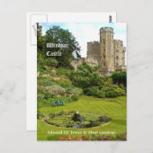 Windsor Castle - Edward III Tower & Moat Garden Briefkaart (Voorkant / Achterkant)