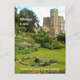 Windsor Castle - Edward III Tower & Moat Garden Briefkaart