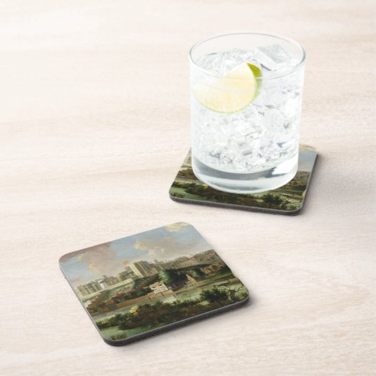 Windsor Castle, gezien vanuit de Thames, c.1700 (o Onderzetter (Rechterzijde)