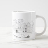 Windsor Castle Iconic Landmark Illustration Grote Koffiekop (Rechts)