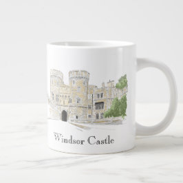 Windsor Castle Iconic Landmark Illustration Grote Koffiekop
