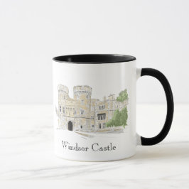Windsor Castle Iconic Landmark Illustration Mok