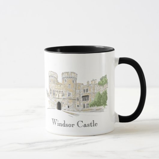 Windsor Castle Iconic Landmark Illustration Mok (Rechts)