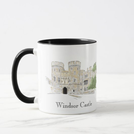 Windsor Castle Iconic Landmark Illustration Mok (Links)