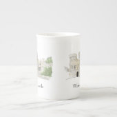 Windsor Castle Iconic Landmark Illustration Porselein Kop (Voorkant)