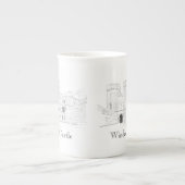 Windsor Castle Iconic Landmark Illustration Porselein Kop (Voorkant)