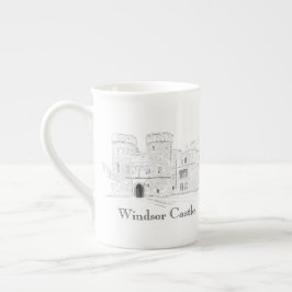 Windsor Castle Iconic Landmark Illustration Porselein Kop