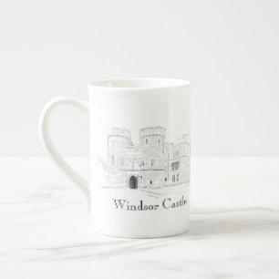 Windsor Castle Iconic Landmark Illustration Porselein Kop