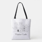 Windsor Castle Iconic Landmark Illustration Tote Bag (Achterkant)