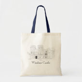 Windsor Castle Iconic Landmark Illustration Tote Bag (Voorkant)