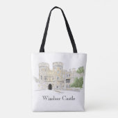 Windsor Castle Iconic Landmark Illustration Tote Bag (Achterkant)