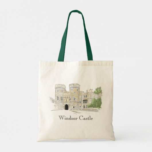 Windsor Castle Iconic Landmark Illustration Tote Bag (Achterkant)