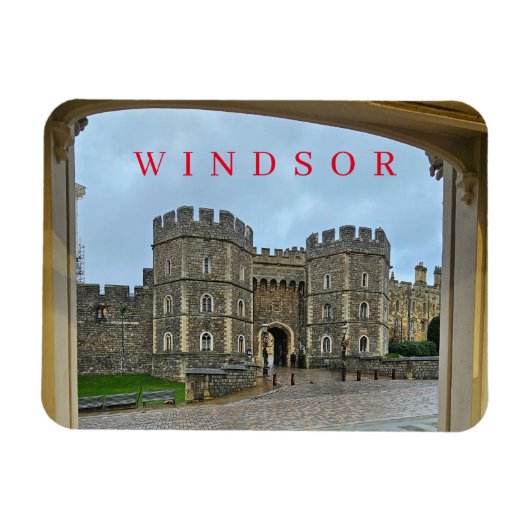 Windsor Castle ingelijst uitzicht koelkastmagneet Magneet (Horizontaal)