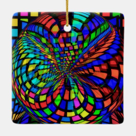 Windsor Castle-kerstboom Keramisch Ornament (Achterkant)