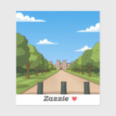 Windsor Castle oprit aanzicht sticker (Vel)