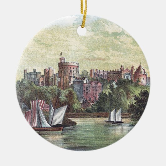 Windsor Castle over de Theems Keramisch Ornament (Voorkant)