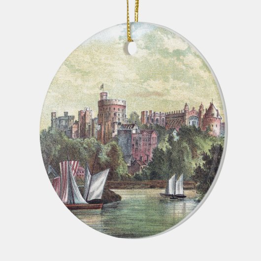 Windsor Castle over de Theems Keramisch Ornament (Links)