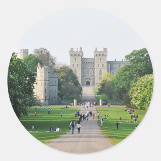 Windsor castle ronde sticker (Voorkant)