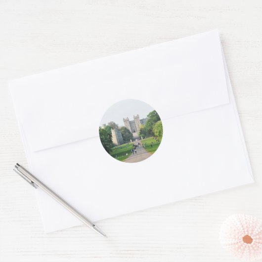 Windsor castle ronde sticker (Envelop)