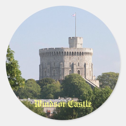 Windsor Castle Ronde Sticker (Voorkant)