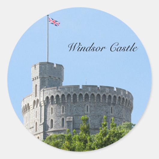 Windsor Castle Ronde Sticker (Voorkant)