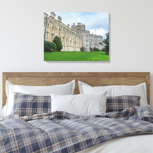Windsor Castle uitzicht canvas print (Insitu (Slaapkamer))