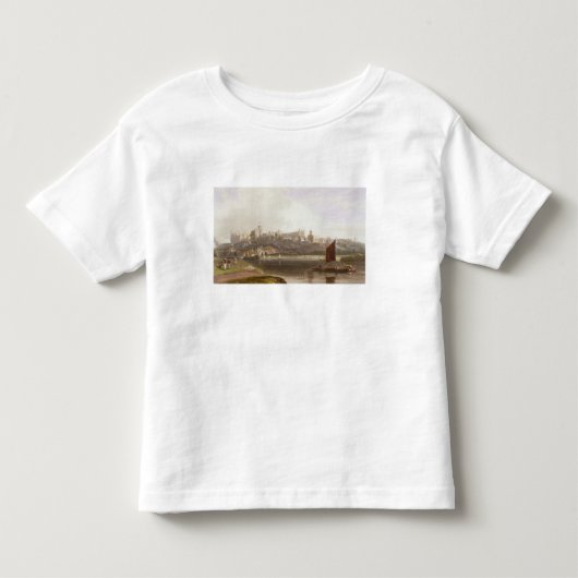 Windsor Castle van de rivier de Meadow op de Theem Kinder Shirts (Voorkant)