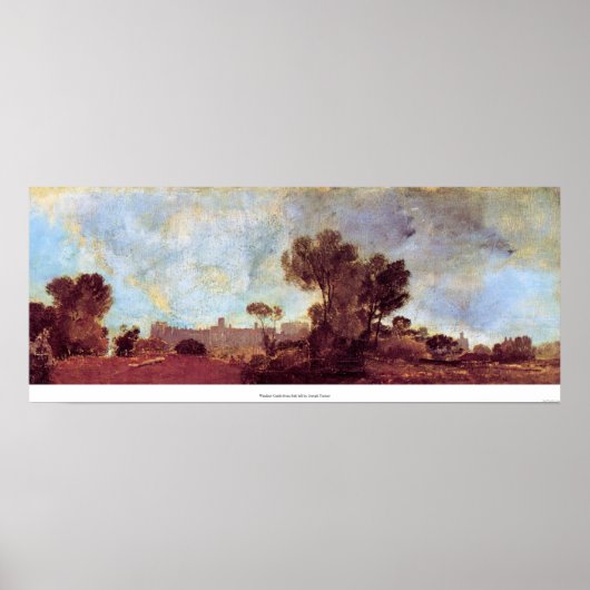 Windsor Castle van Salt hill door Joseph Turner Poster (Voorkant)