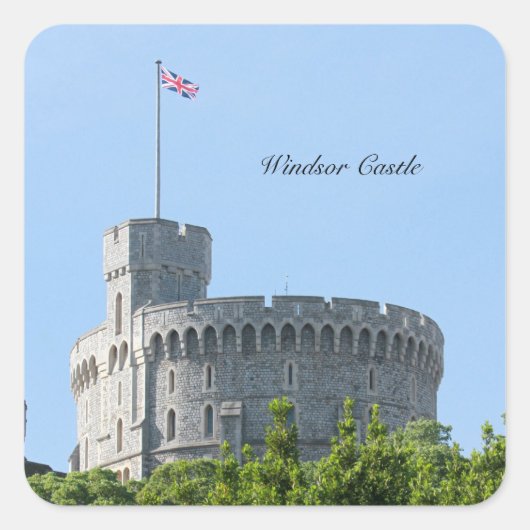 Windsor Castle Vierkante Sticker (Voorkant)