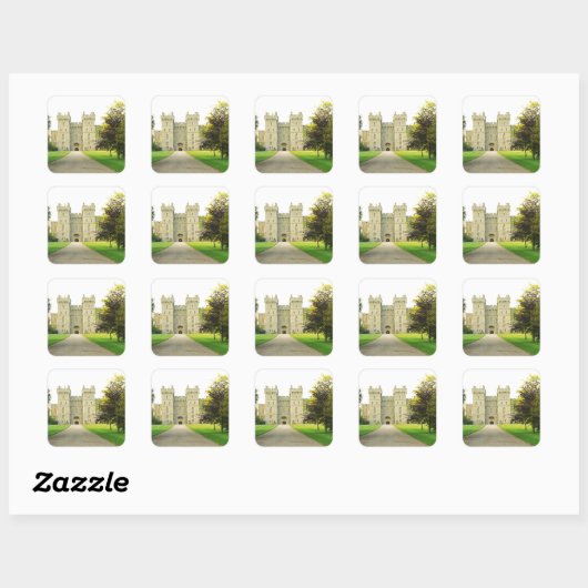 Windsor Castle Vierkante Sticker (Vel)