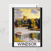 Windsor Castle Vintage Travel Poster Briefkaart (Voorkant / Achterkant)