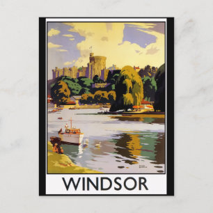 Windsor Castle Vintage Travel Poster Briefkaart