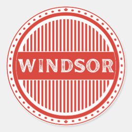 Windsor City Pride Emblem – Canadian Identity Ronde Sticker