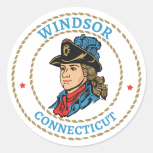 Windsor Connecticut Colonial Ronde Sticker