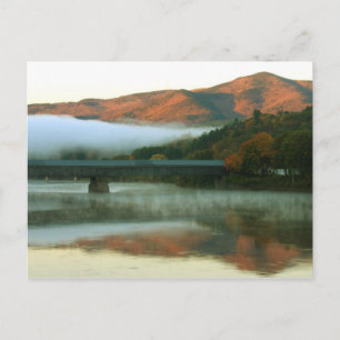 Windsor Cornish Bridge Mount Ascutney Sunrise Briefkaart