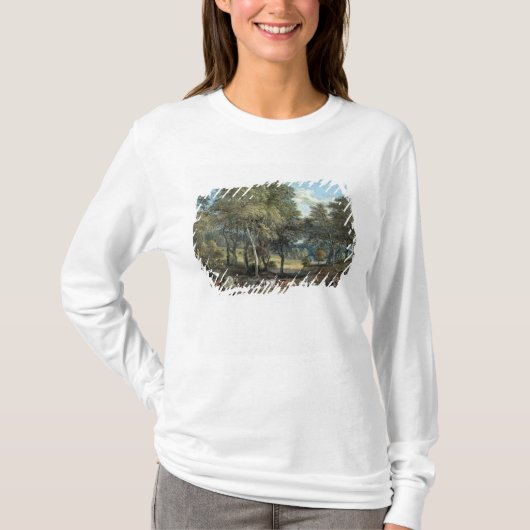 Windsor Forest with Oxen Drawing Timber, 1798 T-shirt (Voorkant)
