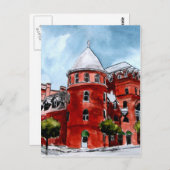 Windsor Hotel Americus Georgia schilderkunst Briefkaart (Voorkant / Achterkant)