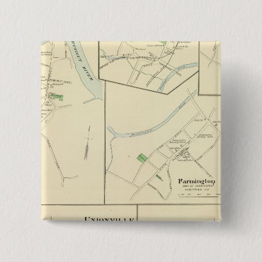 Windsor Locks Vierkante Button 5,1 Cm (Voorkant)