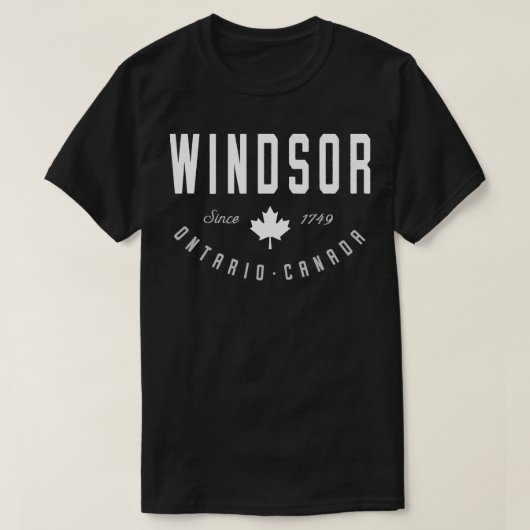 Windsor Ontario Canada Maple Leaf Canadian Gift T T-shirt (Design voorkant)