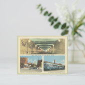  Windsor Ontario en Detroit Michigan Briefkaart (Staand voorkant)