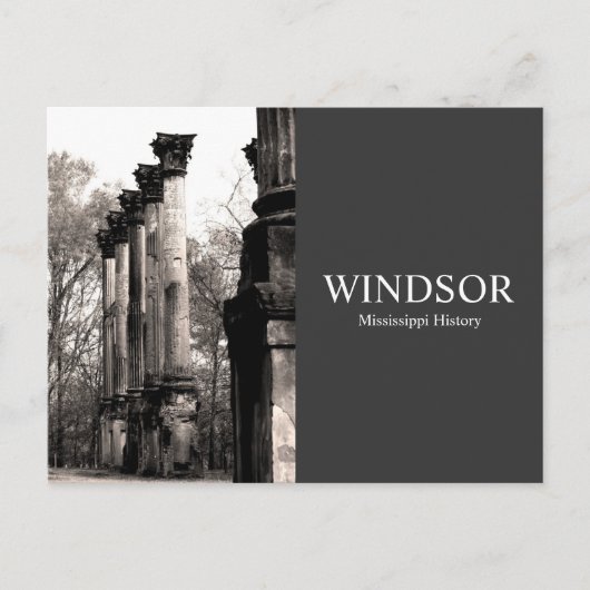 Windsor Ruins - geschiedenis van Mississippi Briefkaart (Voorkant)