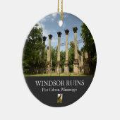 Windsor Ruins overzicht kerstversiering Keramisch Ornament (Rechts)