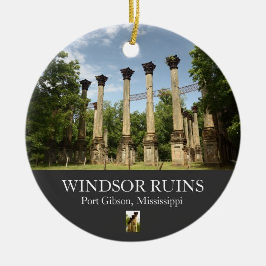 Windsor Ruins overzicht kerstversiering Keramisch Ornament (Voorkant)