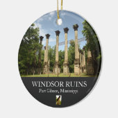 Windsor Ruins overzicht kerstversiering Keramisch Ornament (Links)