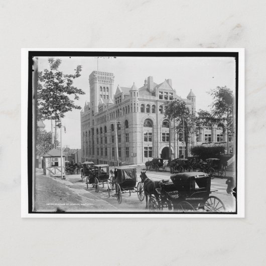 Windsor St. Station, Montreal, Vintage van Canada Briefkaart (Voorkant)