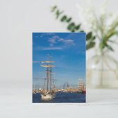 Windstoron de Hansesail in Rostock (Duitsland) Briefkaart (Staand voorkant)